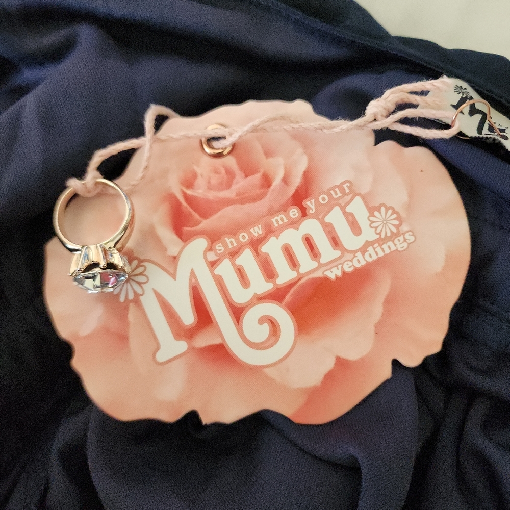 Show Me Your Mumu Caitlin Ruffle Maxi Dress Navy XXS NWT Bridesmaid Formal - Picture 11 of 16